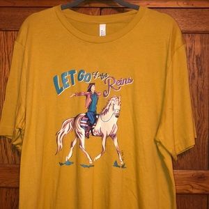 NWOT L&B Life Let Go of The Reins Graphic Tee XL
